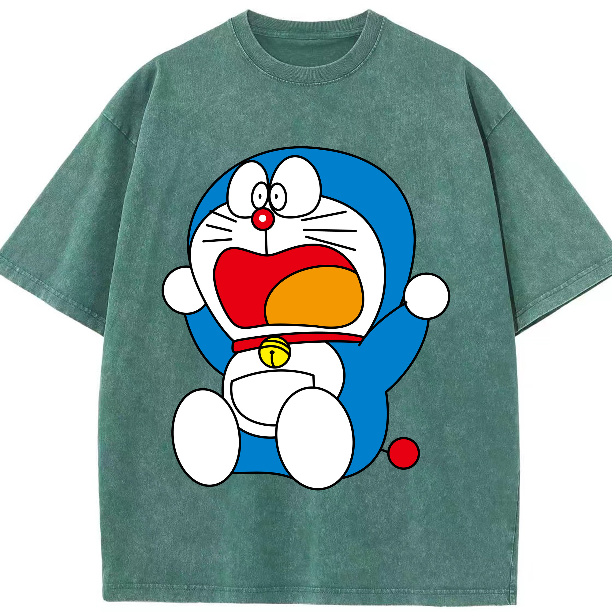 （画像用） ドラえもん Doraemon 綿100% ヴィンテージ風 半袖Tシャツ（フロントプリント）